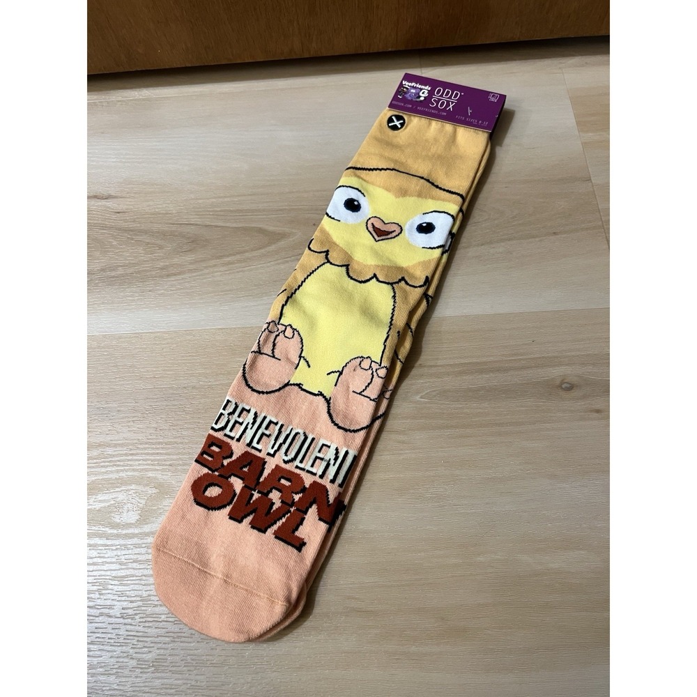 Odd Sox‎ x VeeFriends Benevolent Barn Owl Novelty Crew Socks Size 8-12 NWT